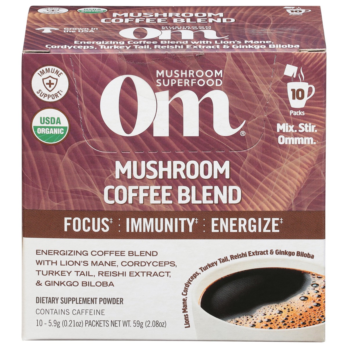 slide 13 of 14, Om Superfood Mushroom Blend Coffee - 10 ct, 1 ct