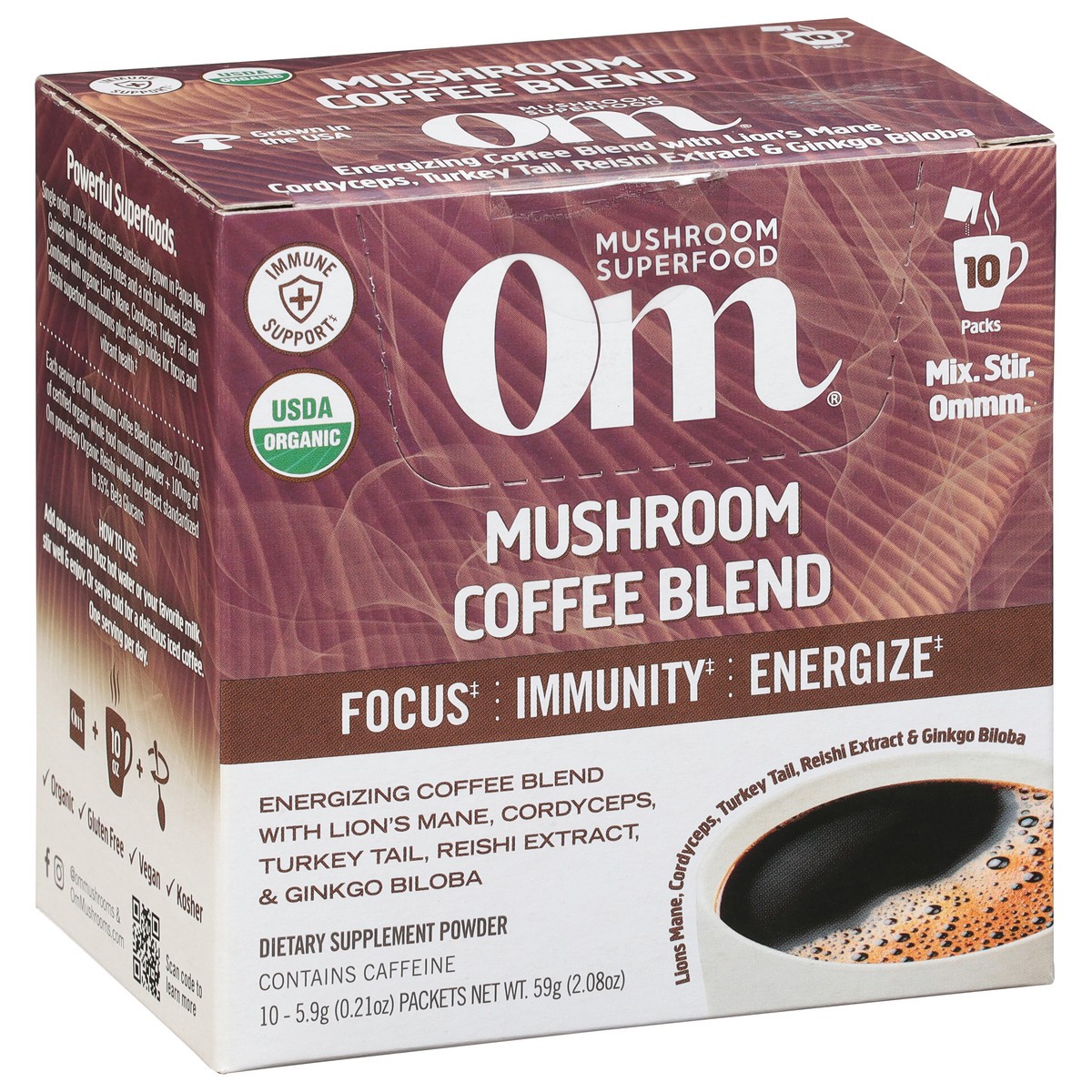 slide 14 of 14, Om Superfood Mushroom Blend Coffee - 10 ct, 1 ct