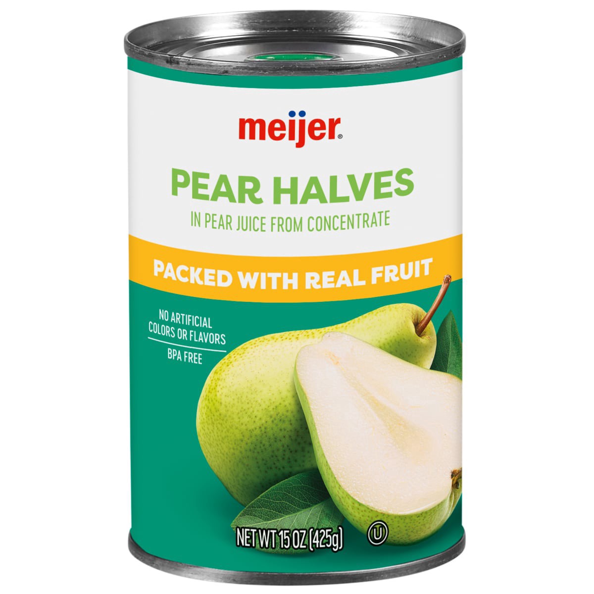 slide 1 of 5, Meijer Pear Halves in 100% Juice, 15 oz