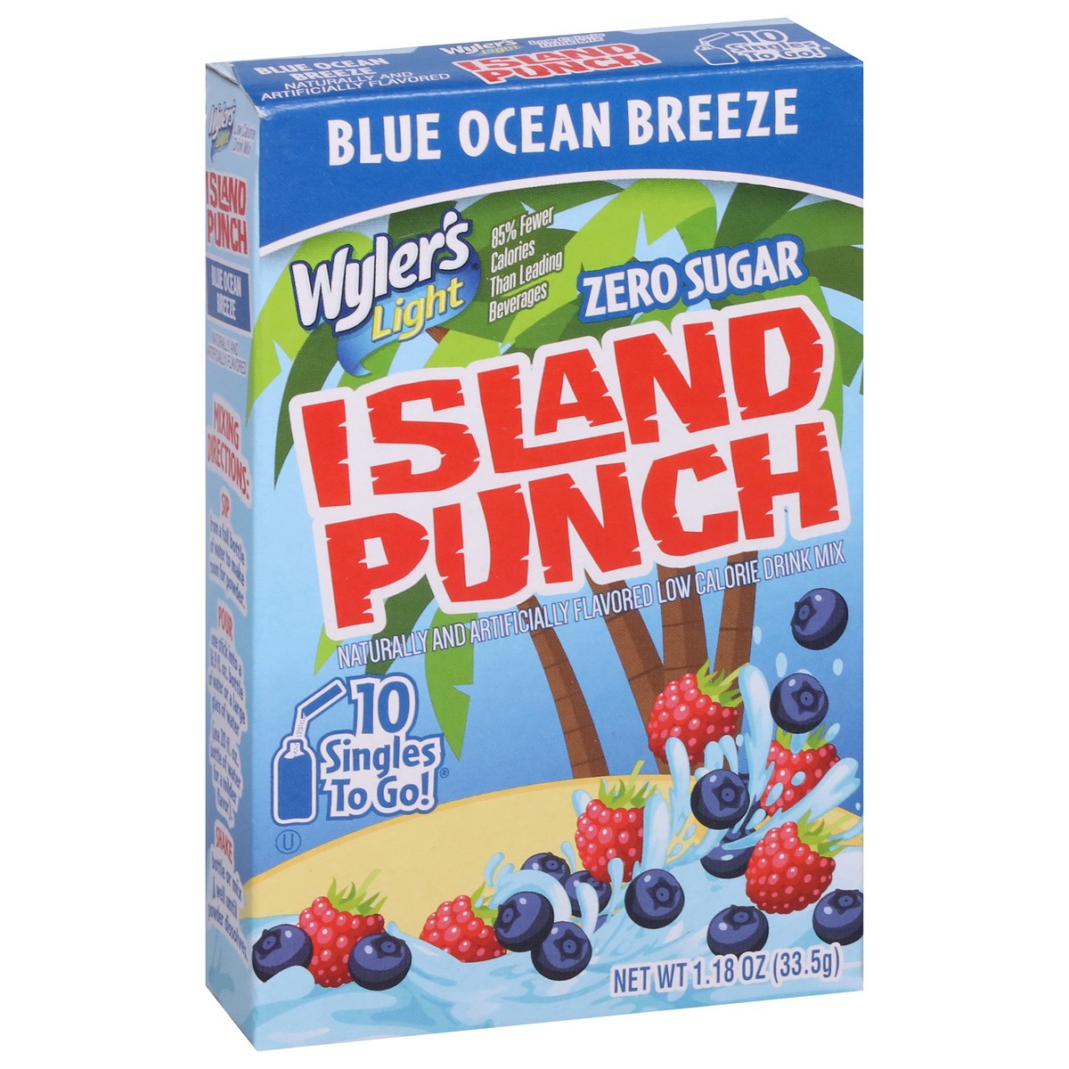 slide 7 of 9, Wyler's Light Zero Sugar Island Punch Drink Mix - 1.18 oz, 1.18 oz