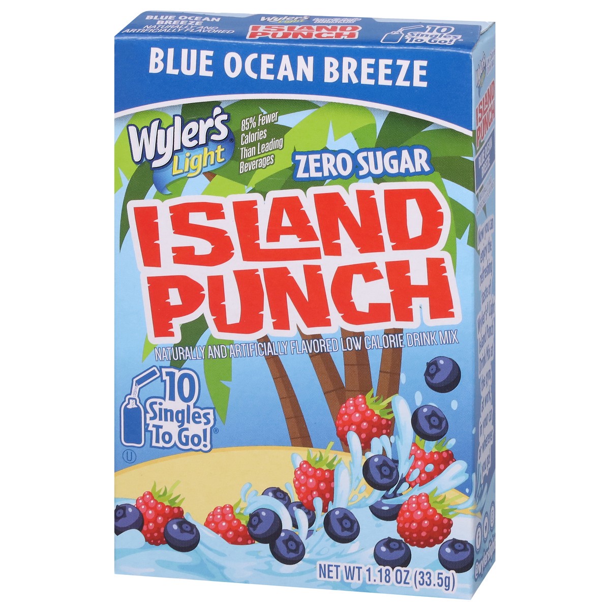 slide 9 of 9, Wyler's Light Zero Sugar Island Punch Drink Mix - 1.18 oz, 1.18 oz