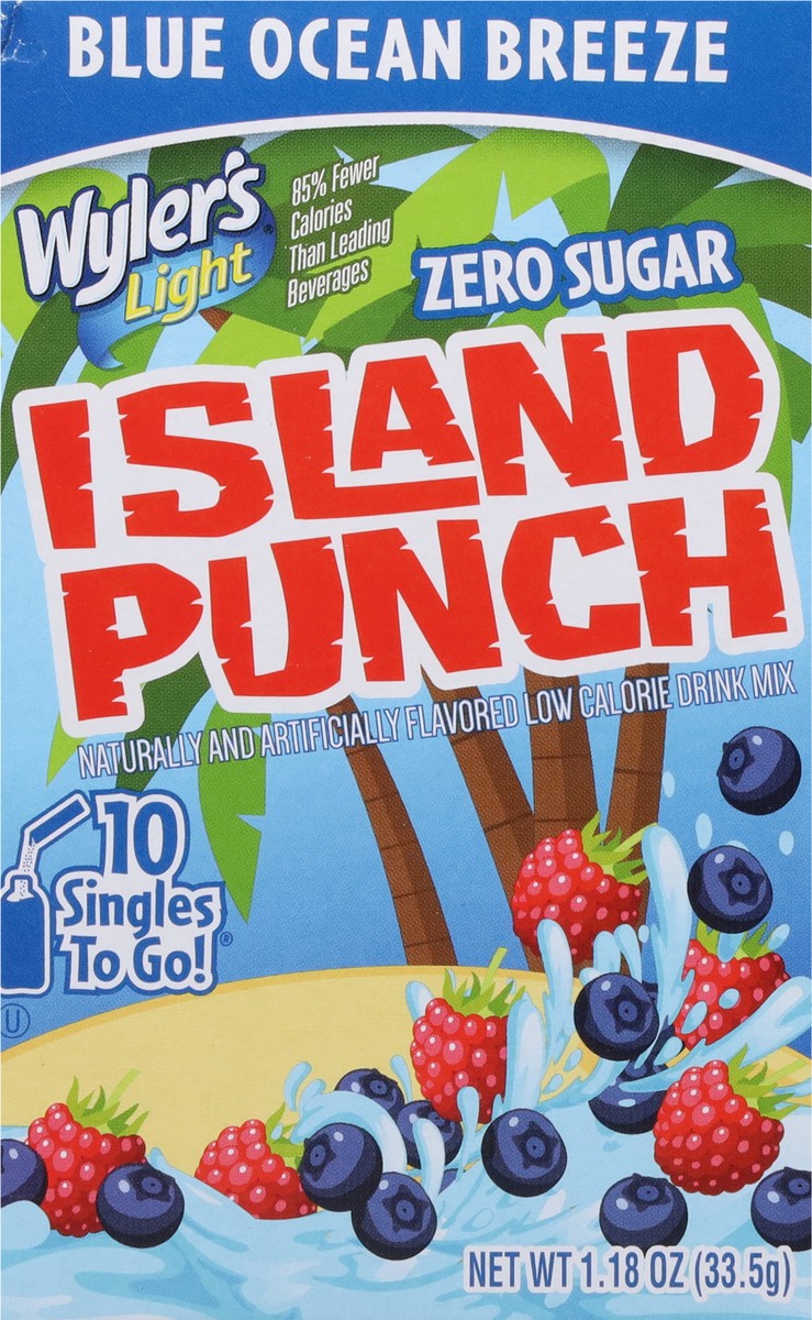 slide 4 of 9, Wyler's Light Zero Sugar Island Punch Drink Mix - 1.18 oz, 1.18 oz