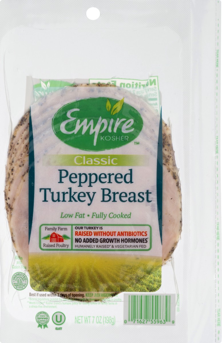 slide 2 of 13, Empire Peppered Turkey Breast 7 Oz, 7 oz