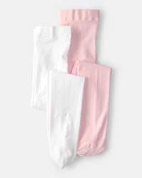 Carter's Toddler Girl 2-Pack Tights - Pink/White Pink/White 2T4T