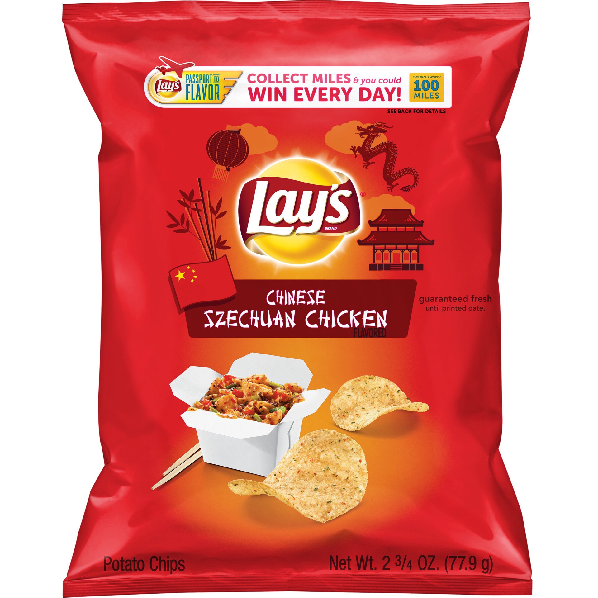 slide 1 of 3, Lay's Potato Chips Chinese Szechuan Chicken 2 3/4 Oz, 2.75 oz