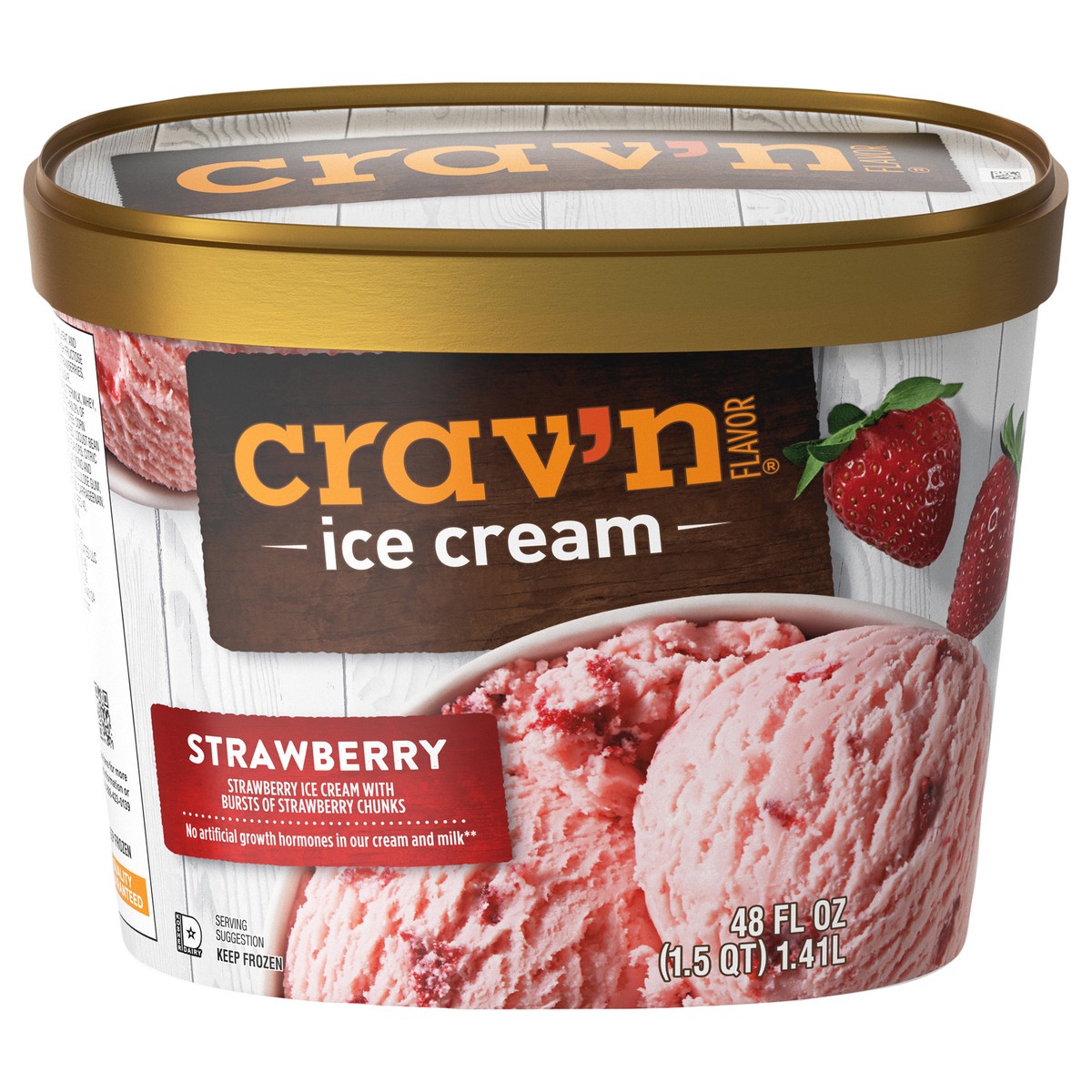 slide 3 of 4, Crav'n Flavor Strawberry Ice Cream 48 fl oz, 48 fl oz