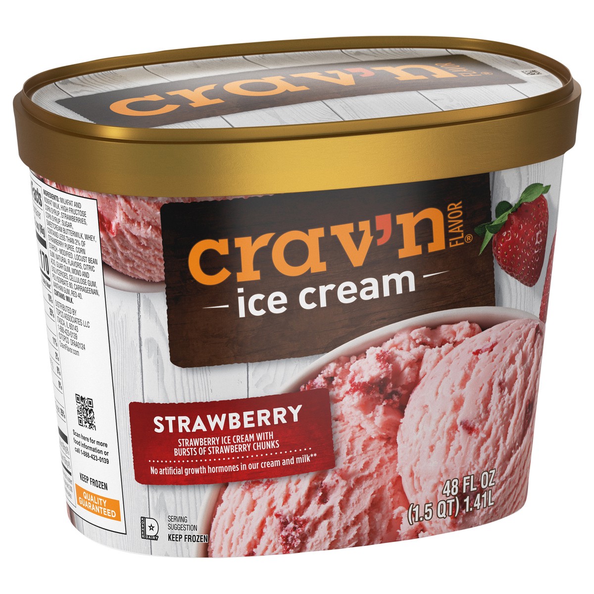slide 4 of 4, Crav'n Flavor Strawberry Ice Cream 48 fl oz, 48 fl oz
