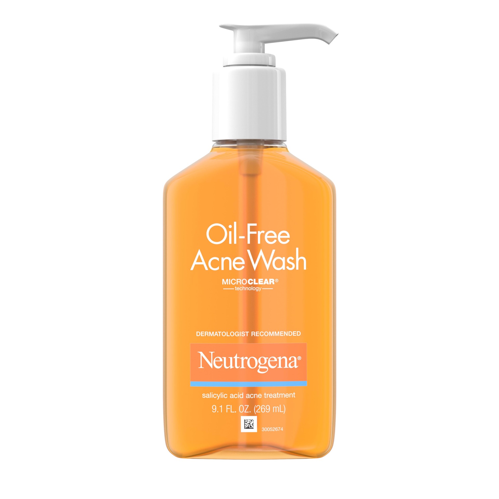 slide 1 of 1, Neutrogena Oil-Free Salicylic Acid Acne Fighting Face Wash - 9.1 fl oz, 9.1 fl oz