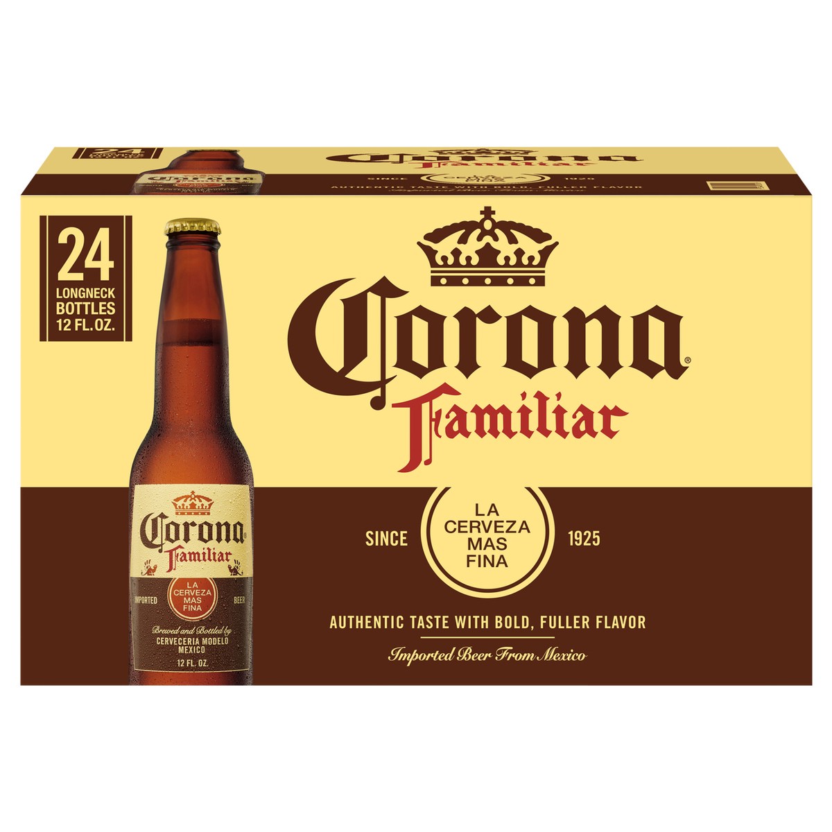 slide 1 of 4, Corona Familiar Mexican Lager Import Beer, 24 ct