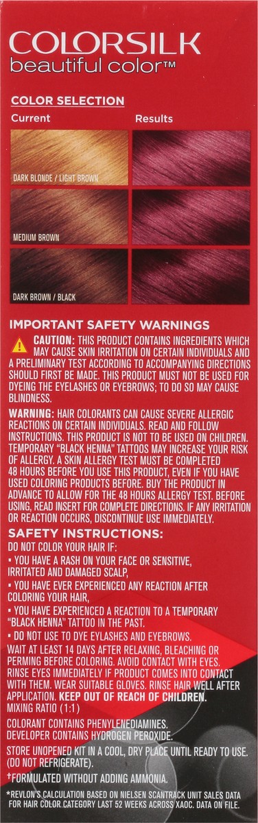 slide 7 of 9, Revlon Colorsilk 48 Burgundy Vegan Keratin Permanent Hair Color 1 Each, 1 ct