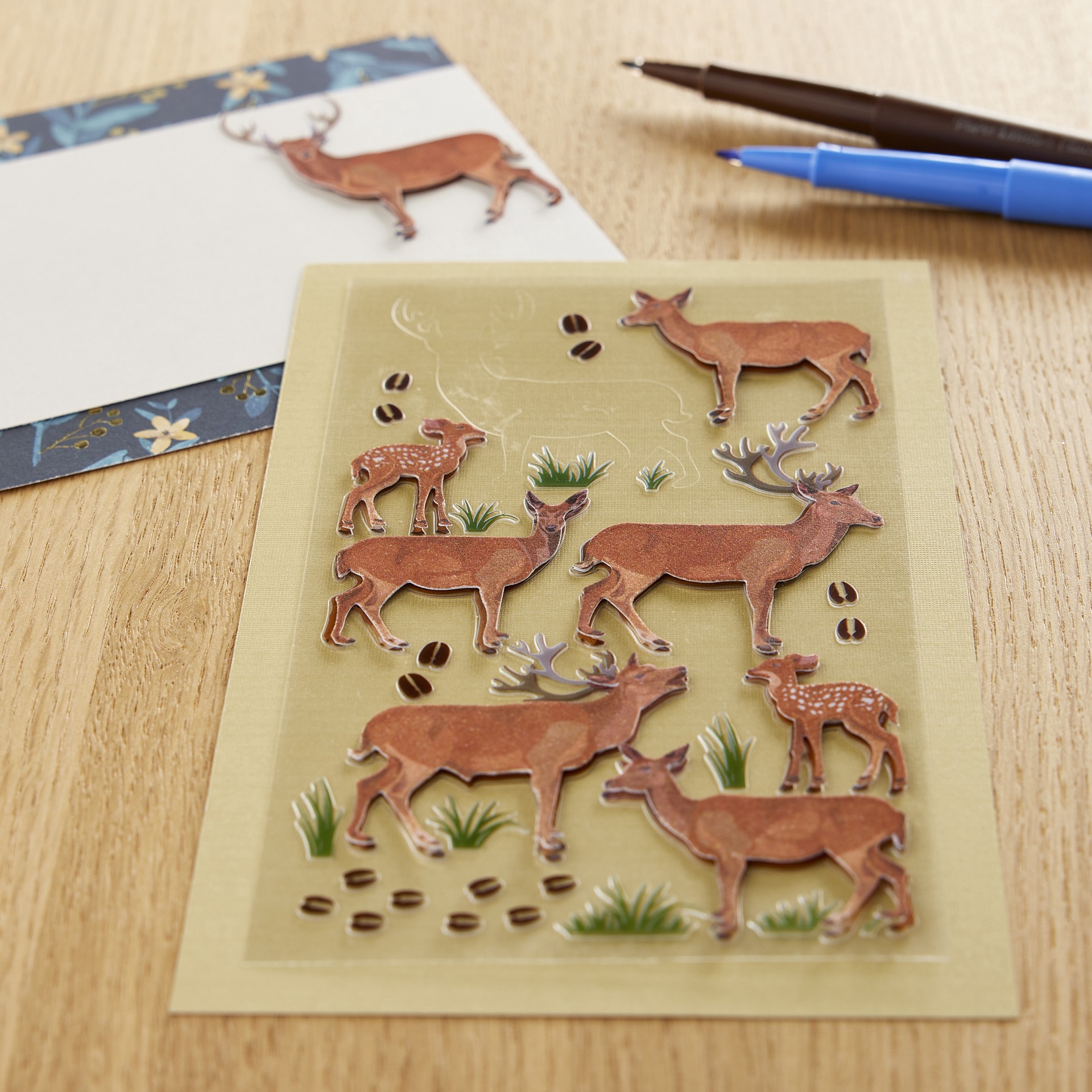 slide 3 of 3, Deer Stickers By Recollections, 3.75 in x 6.75 in