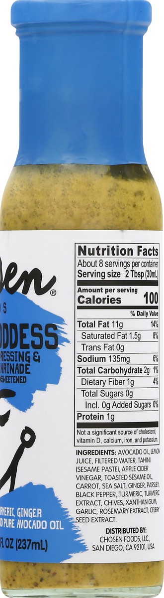 slide 4 of 12, Chosen Foods Unsweetened Golden Goddess Dressing & Marinade 8 oz, 8 oz