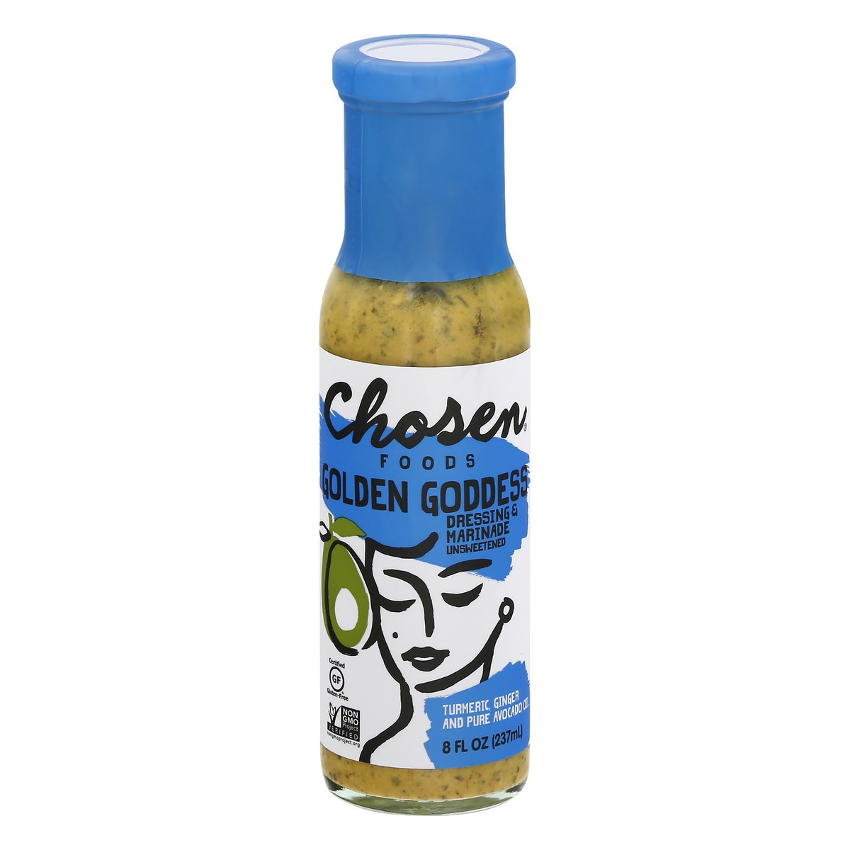 slide 1 of 12, Chosen Foods Unsweetened Golden Goddess Dressing & Marinade 8 oz, 8 oz