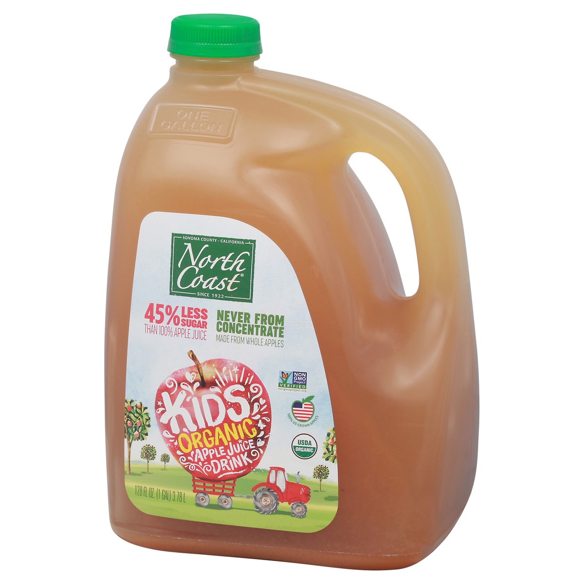 slide 2 of 10, North Coast Kids Organic Apple Juice Drink 128 fl oz, 128 oz