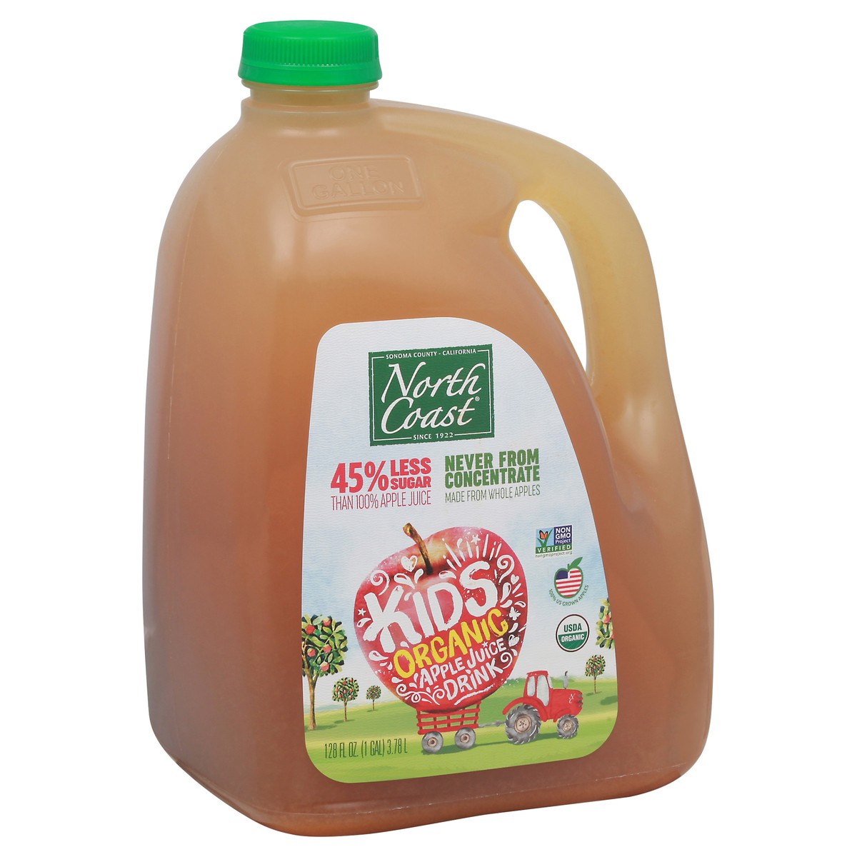 slide 1 of 10, North Coast Kids Organic Apple Juice Drink 128 fl oz, 128 oz