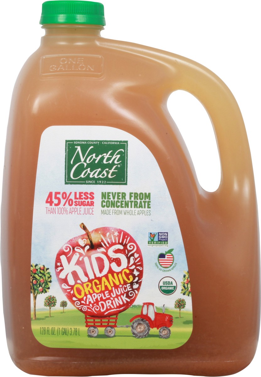 slide 9 of 10, North Coast Kids Organic Apple Juice Drink 128 fl oz, 128 oz