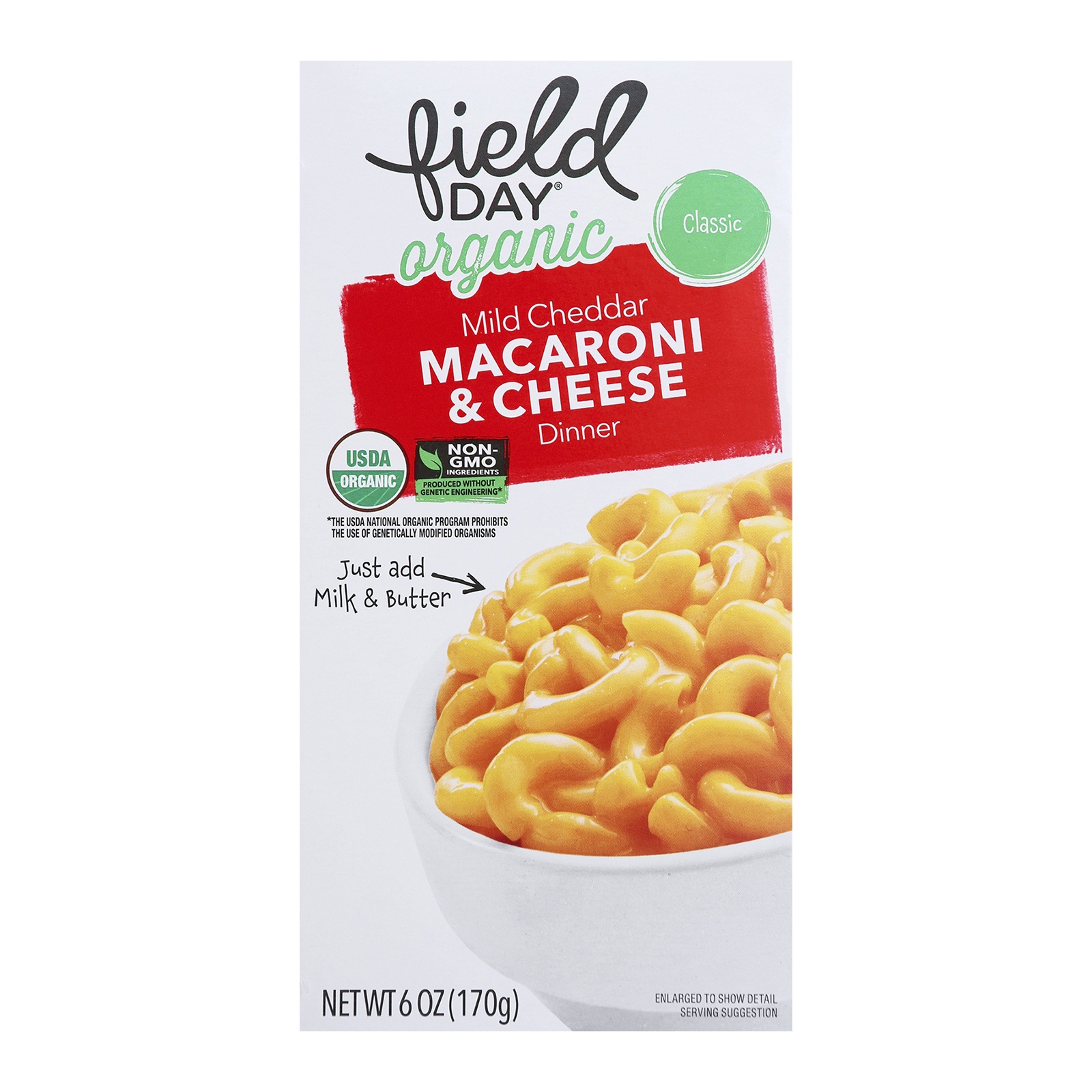 slide 1 of 1, Field Day Organic Classic Mac & Cheese, 1 ct