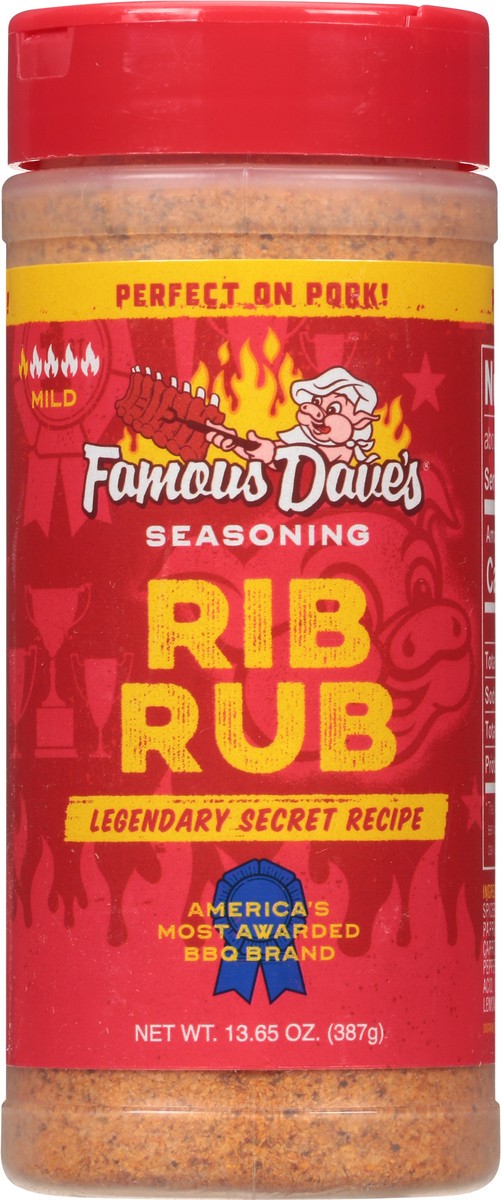 slide 6 of 9, Famous Dave's Mild Rib Rub Seasoning 13.65 oz, 13.65 oz