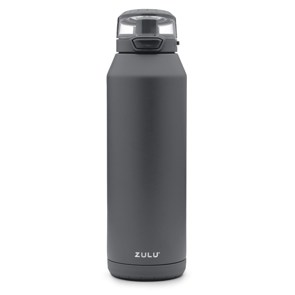 slide 2 of 2, ZULU® Swift 40 Fluid Ounce Stainless Steel Vacuum Insulated Water Bottle - Grey, 1 ct