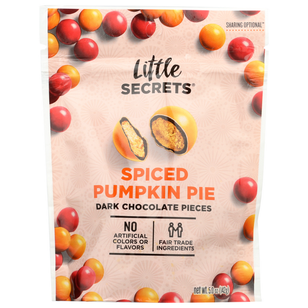 slide 1 of 1, Little Secrets Seasonal Spiced Pumpkin Pie Dark Chocolate Candies, 5 oz