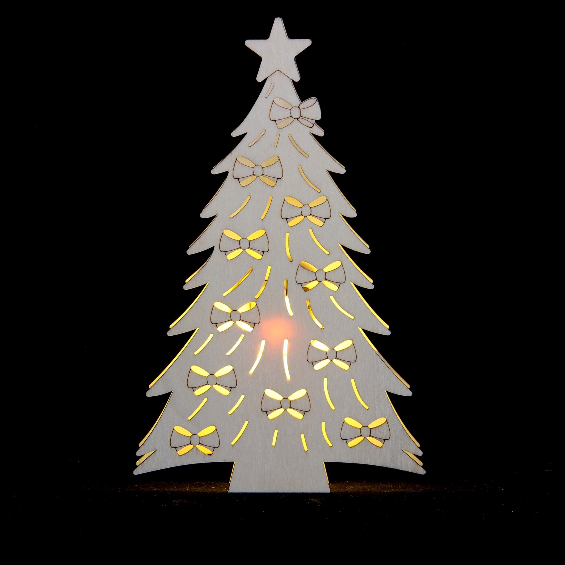 slide 3 of 3, 8.75" Diy Christmas Tree Led Wood Decor By Make Market, 8.75 in