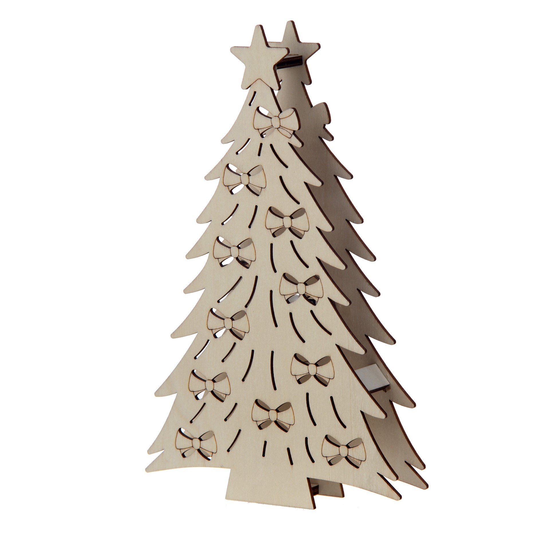 slide 2 of 3, 8.75" Diy Christmas Tree Led Wood Decor By Make Market, 8.75 in