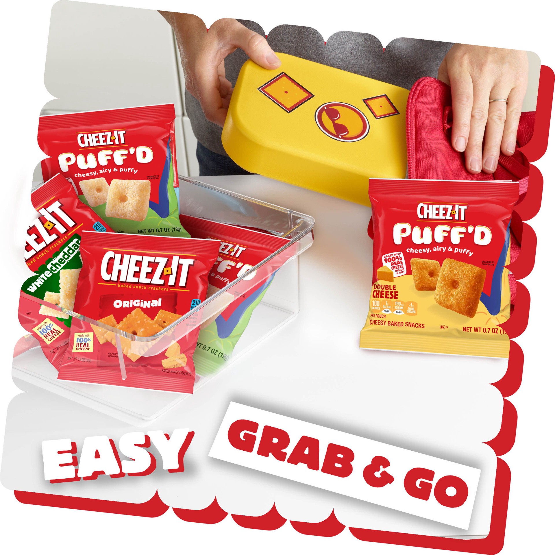 slide 3 of 5, Cheez-It Variety Pack Cheese Crackers, 20 ct