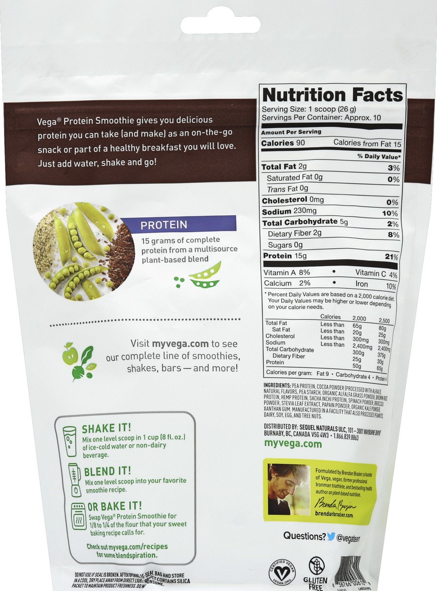 slide 6 of 6, Vega Protein Smoothie Individual Pouch - Chocolate-A-Lot, 9.2 oz