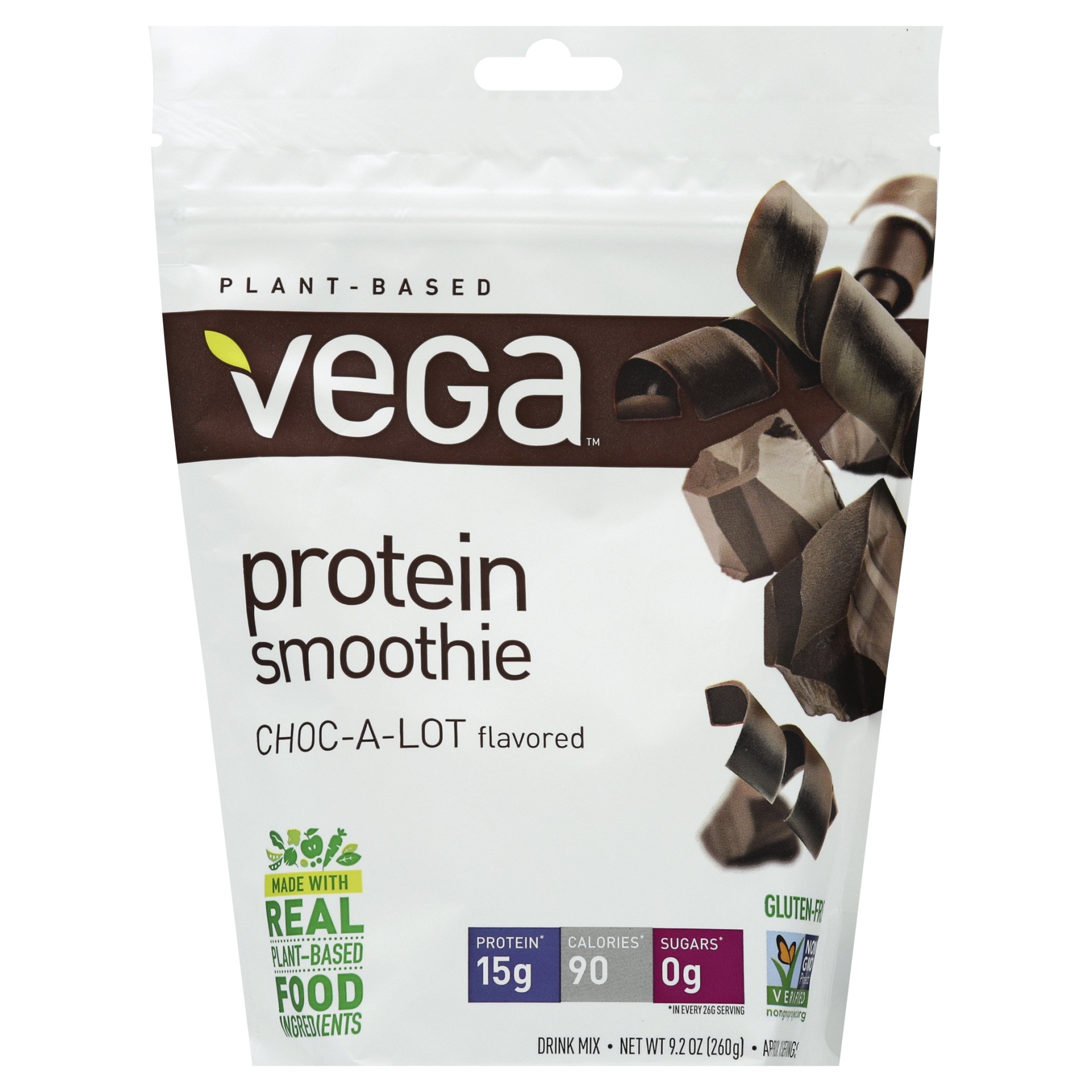 slide 1 of 6, Vega Protein Smoothie Individual Pouch - Chocolate-A-Lot, 9.2 oz