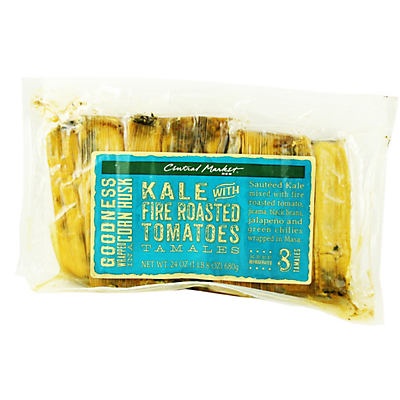 slide 1 of 1, Central Market Kale with Fire Roasted Tomatoes Tamales, 8 ct