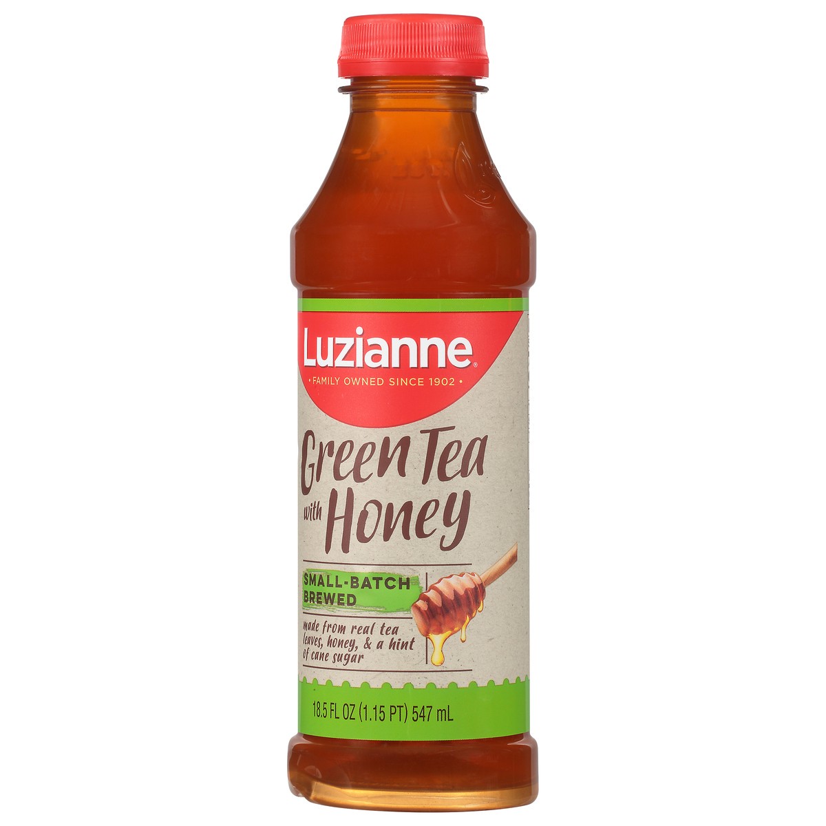 slide 9 of 9, Luzianne Small-Batch Brewed Green Tea with Honey 18.5 fl oz, 18.50 fl oz