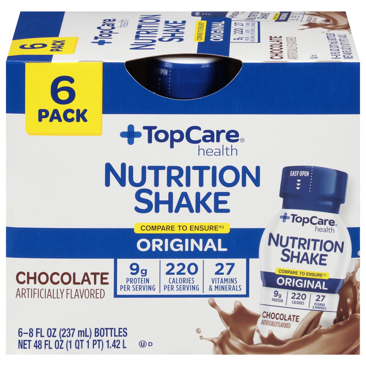 slide 1 of 9, Topcare Nutritional Supplement Choc, 6 ct