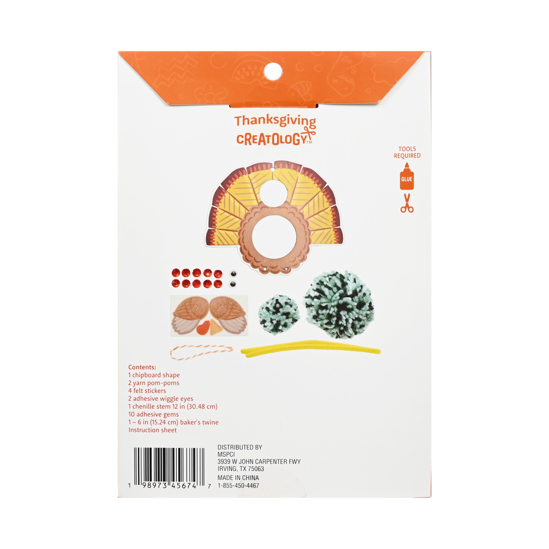 slide 4 of 4, Turkey Pom Pom Craft Kit By Creatology, 5.5 in x 8 in x 1.5 in