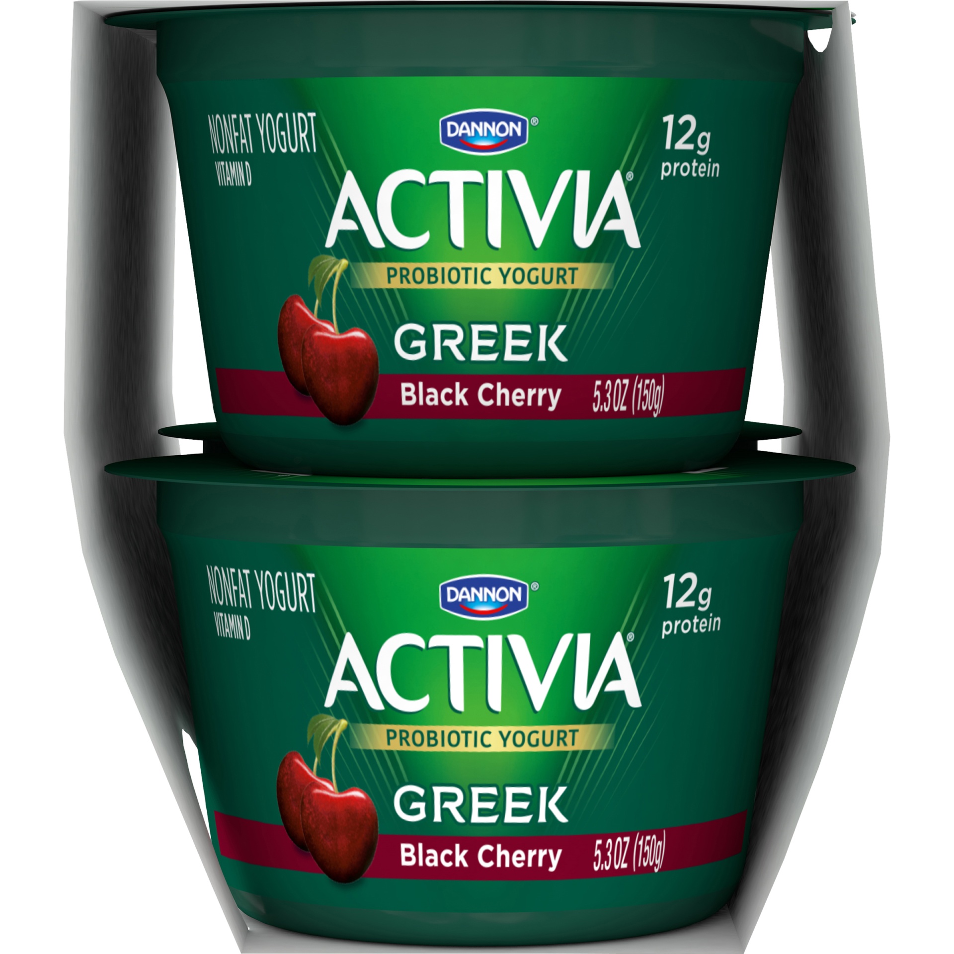 slide 5 of 8, Dannon Activia Greek Black Cherry Nonfat Probiotic Yogurt, 4 ct; 5.3 oz