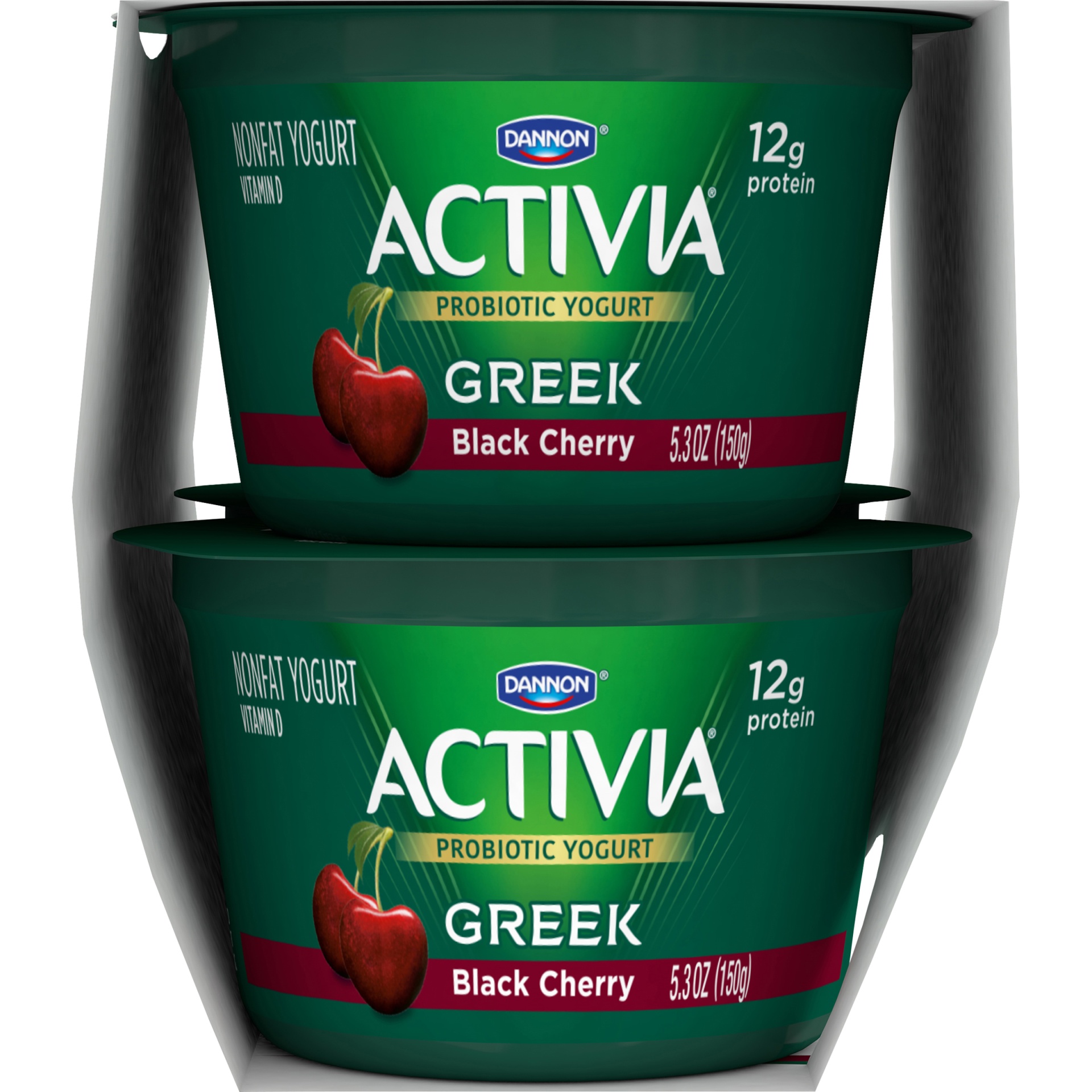 slide 6 of 8, Dannon Activia Greek Black Cherry Nonfat Probiotic Yogurt, 4 ct; 5.3 oz