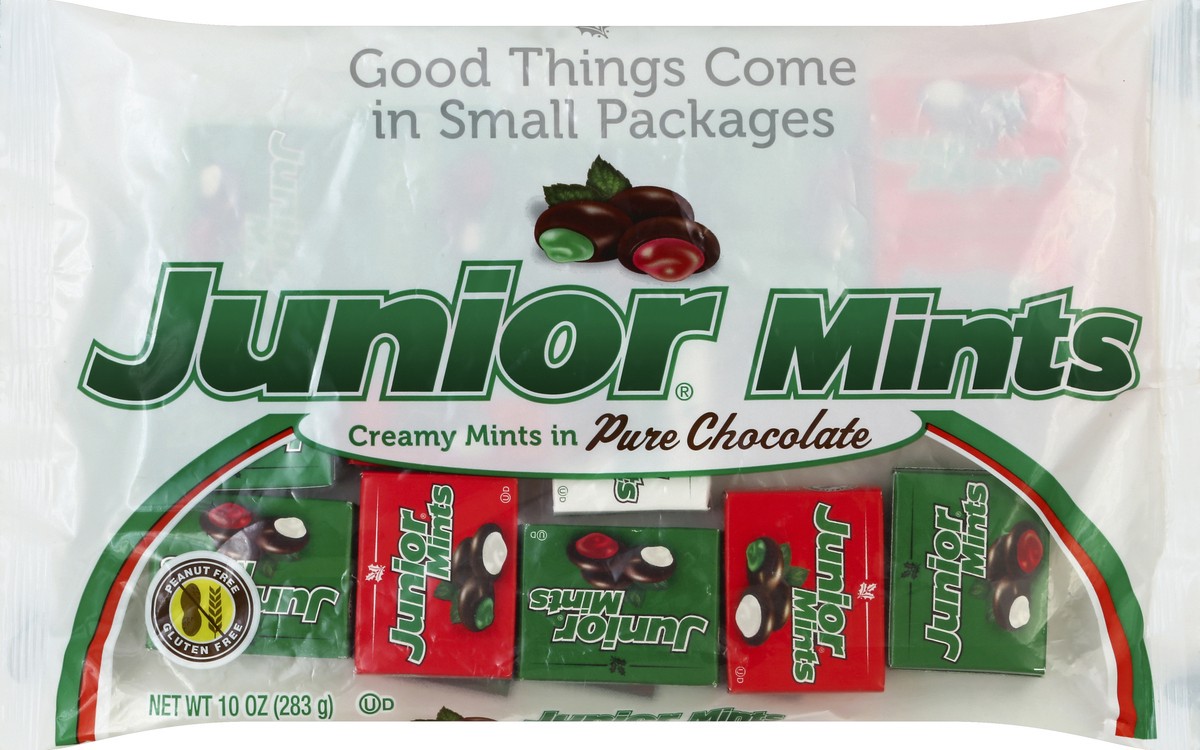 slide 5 of 5, Junior Mints Creamy Mints, In Pure Chocolate, 10 oz