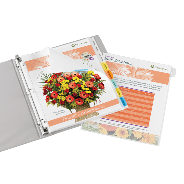 slide 2 of 2, Office Depot Brand Tabbed Sheet Protectors, 8-Tab, Assorted Colors, 1 ct