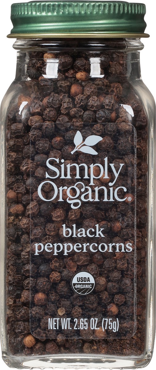 slide 3 of 9, Simply Organic Whole Black Peppercorns, 2.65 oz