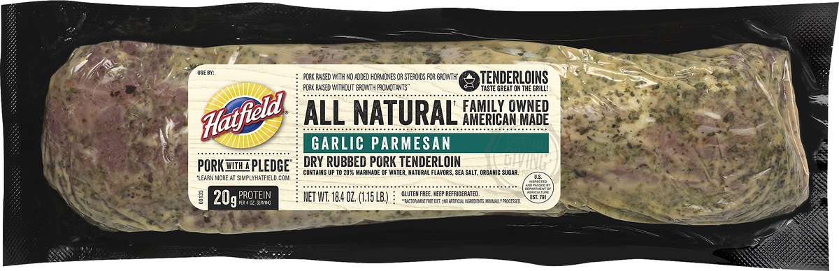 slide 4 of 5, Hatfield Dry Rubbed Garlic Parmesan Pork Tenderloin, 1.15 lb