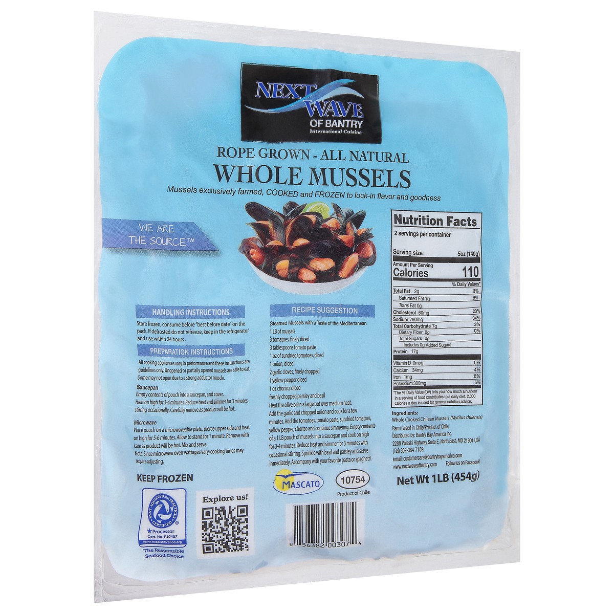 slide 6 of 9, Next Wave Seafood Whole Mussels 1 lb, 