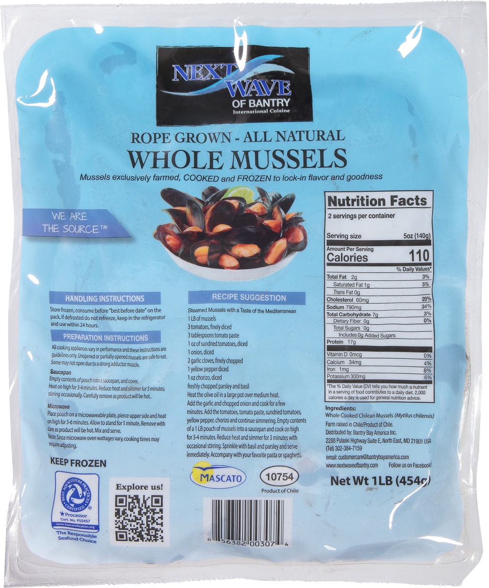 slide 9 of 9, Next Wave Seafood Whole Mussels 1 lb, 