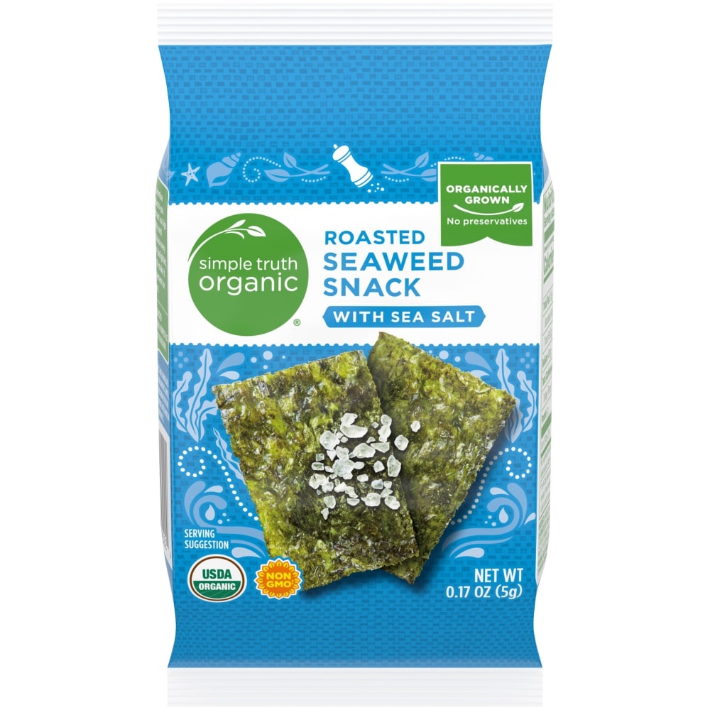 slide 1 of 1, Simple Truth Organic Roasted Seaweed Snack, 0.17 oz