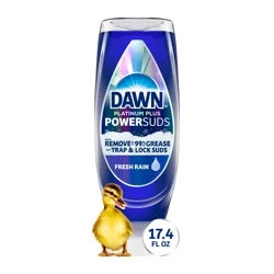 Dawn Platinum Plus PowerSuds Liquid Dish Soap, 17.4 oz. EZ-Squeeze Bottle