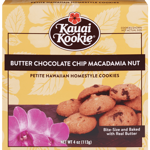 slide 1 of 4, Kauai Kookie Chocolate Chip Macadamia, 4 oz