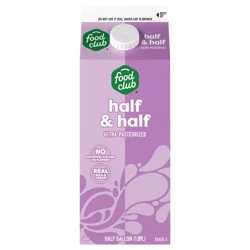 Food Club Half & Half 0.5 gal