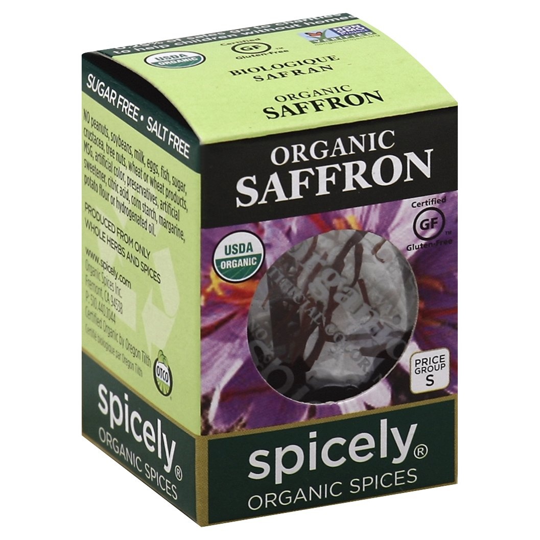 slide 1 of 4, Spicely Organic Spices Saffron 0.007 oz, 0.01 oz