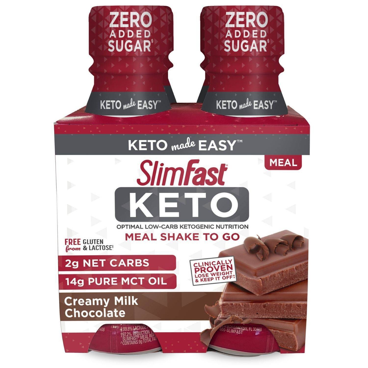 slide 1 of 11, SlimFast Keto Ready To Drink Shake - Chocolate, 4 ct