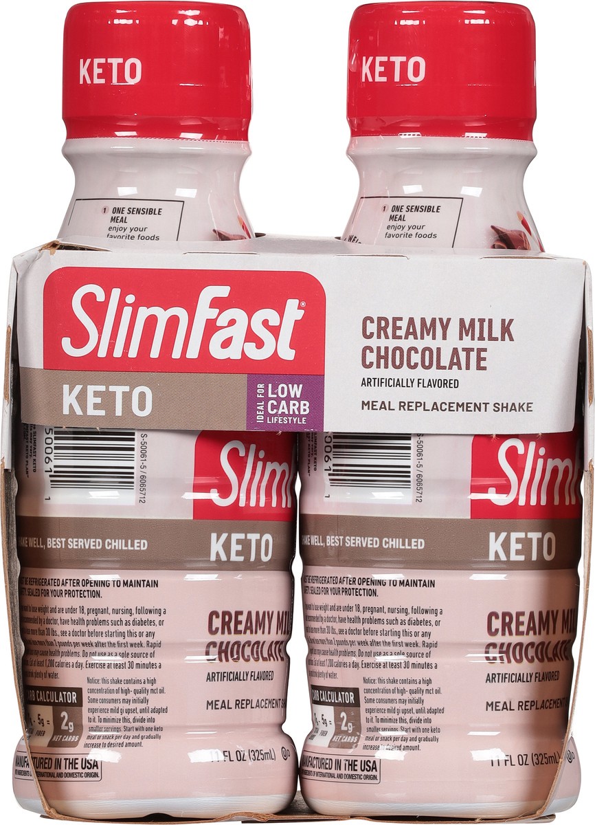 slide 11 of 11, SlimFast Keto Ready To Drink Shake - Chocolate, 4 ct