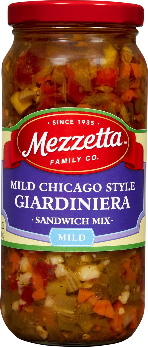 slide 4 of 7, Mezzetta Mild Chicago Style Giardiniera Sandwich Mix, 16 fl oz, 16 fl oz