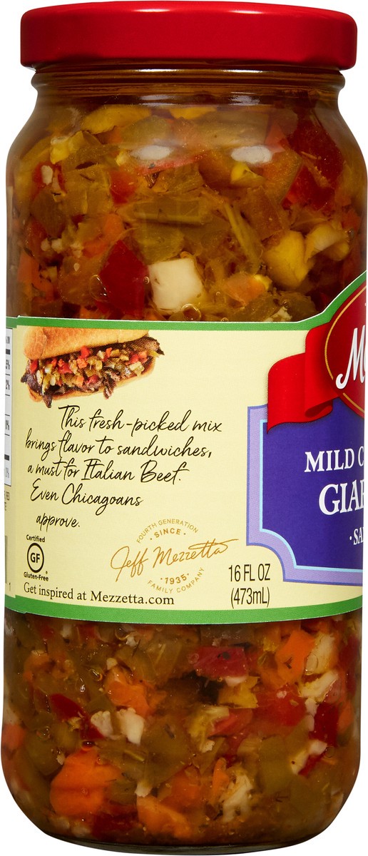 slide 6 of 7, Mezzetta Mild Chicago Style Giardiniera Sandwich Mix, 16 fl oz, 16 fl oz